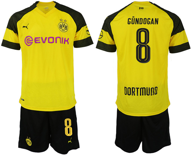 2019 19 Dortmund 8 GUNDOGAN Home Soccer Jersey