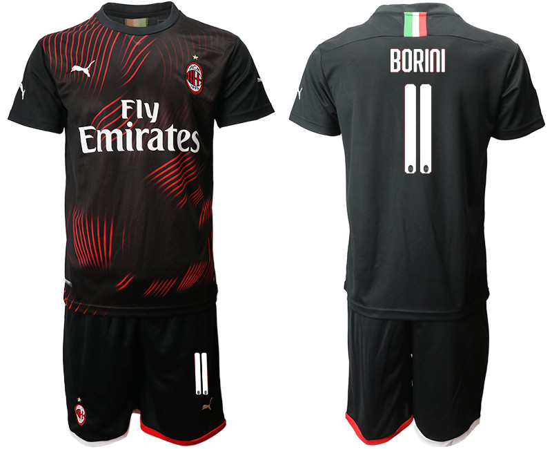 2019 20 AC Milan 11 BORINI Third Away Soccer Jersey