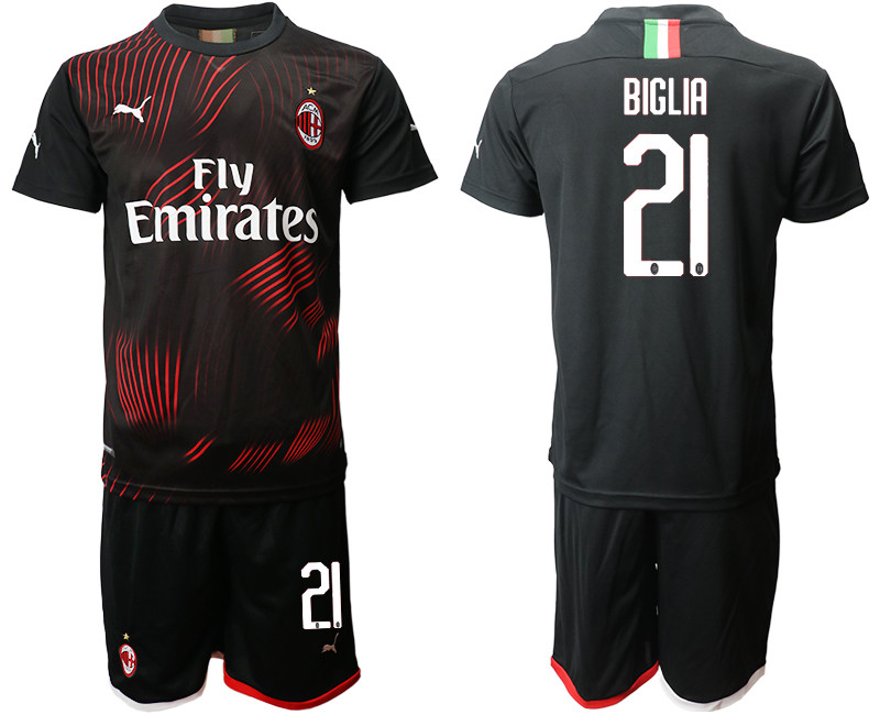 2019 20 AC Milan 21 BIGLIA Third Away Soccer Jersey