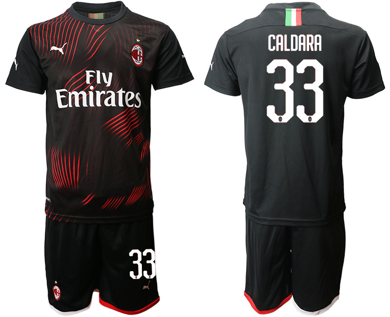 2019 20 AC Milan 33 CALDARA Third Away Soccer Jersey