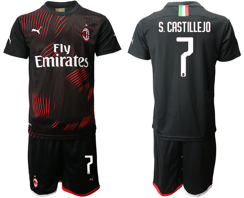 2019 20 AC Milan 7 S.CASTILLEJO Third Away Soccer Jersey