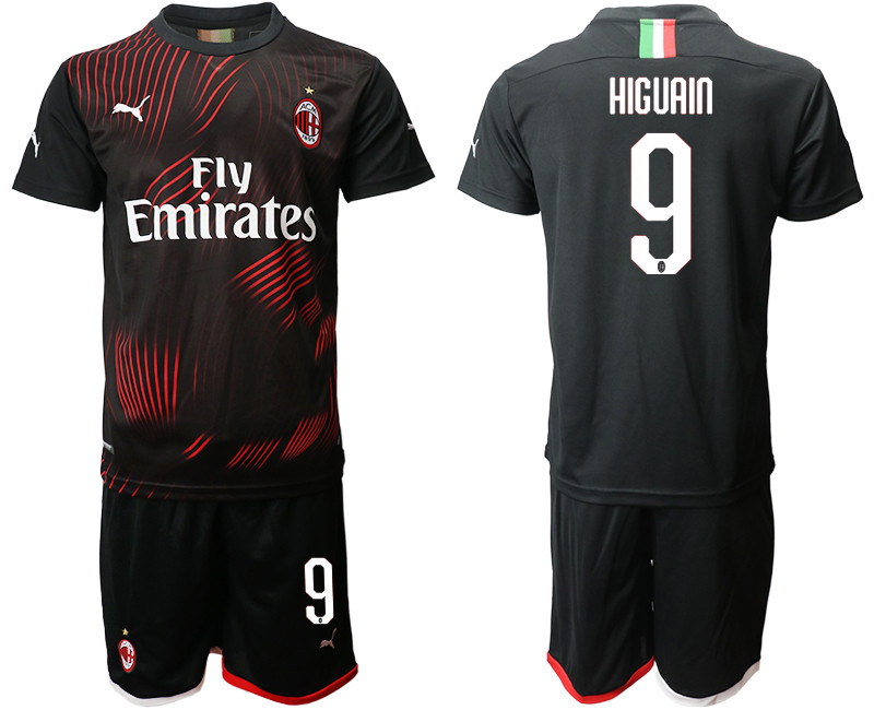 2019 20 AC Milan 9 HIGUAIN Third Away Soccer Jersey