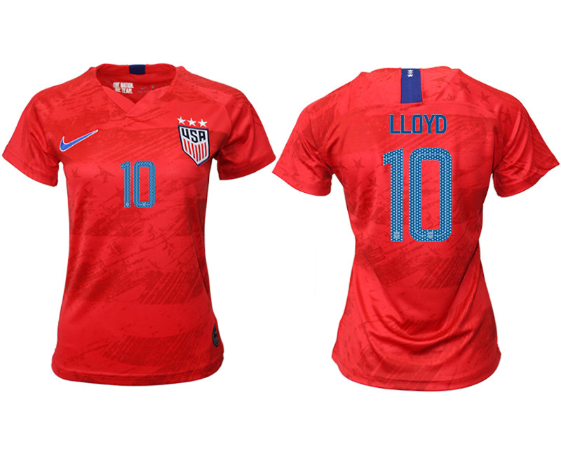 2019 20 America 10 LLOYD Away Women Soccer Jersey