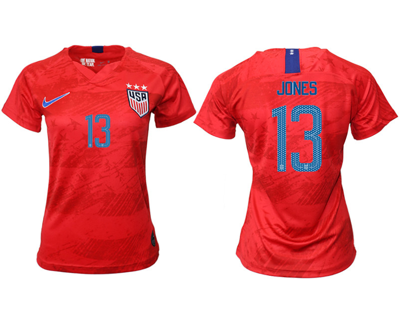 2019 20 America 13 JONES Away Women Soccer Jersey