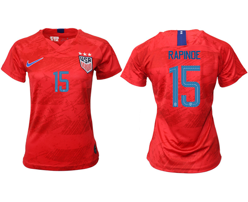 2019 20 America 15 RAPINOE Away Women Soccer Jersey