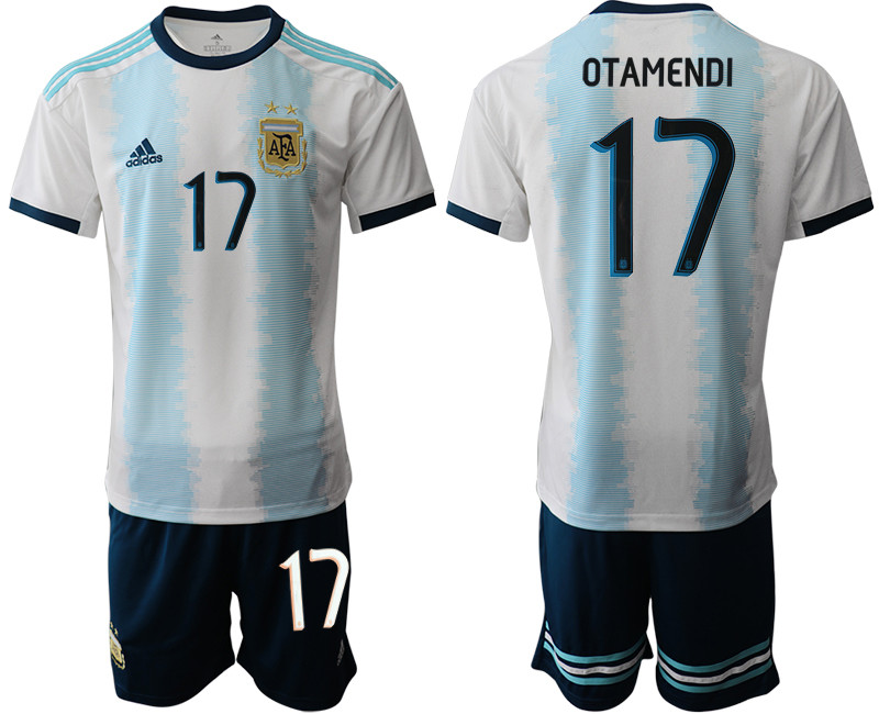 2019 20 Argentina 17 OTAMENDI Home Soccer Jersey