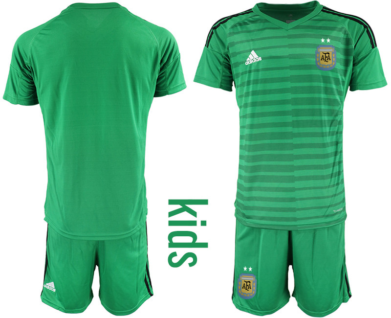 2019 20 Argentina Green Youth Goalkeeper Soccer Jersey