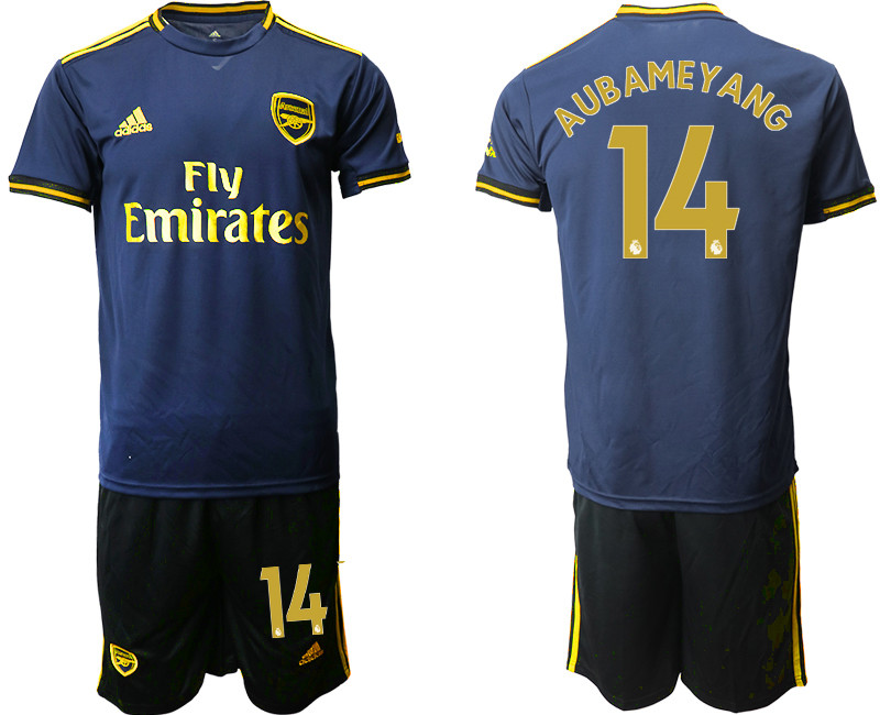 2019 20 Arsenal 14 AUBAMEYANG Third Away Soccer Jersey