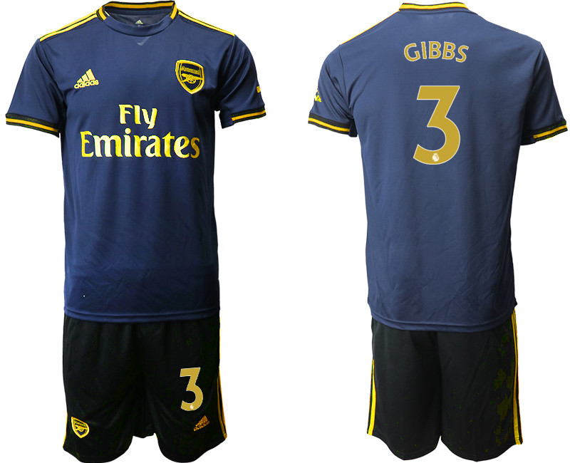 2019 20 Arsenal 3 GIBBS Third Away Soccer Jersey