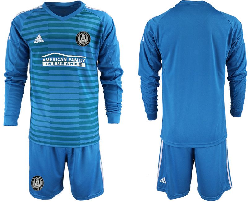 2019 20 Atlanta United FC Blue Long Sleeve Goalkeeper Soccer Jersey