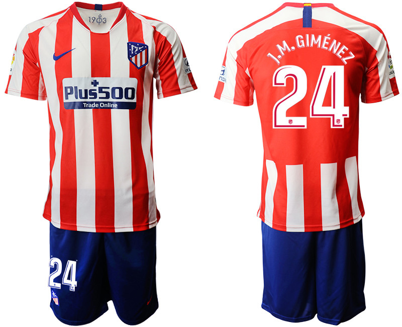 2019 20 Atletico Madrid 24 J.M.GIMENEZ Home Soccer Jersey