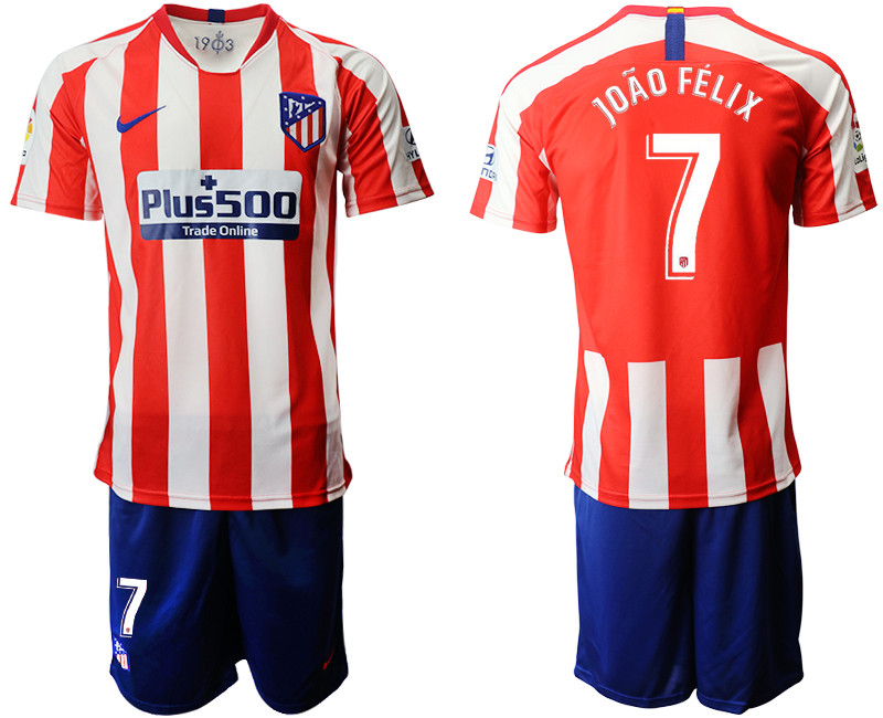 2019 20 Atletico Madrid 7 JOAO FELIX Home Soccer Jersey