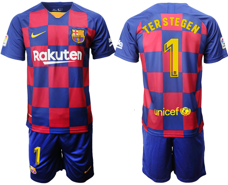 2019 20 Barcelona 1 TERSTEGEN Home Soccer Jersey