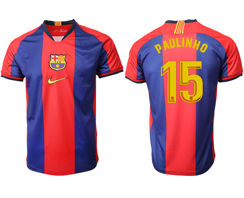 2019 20 Barcelona 15 P AULINHO Home Thailand Soccer Jersey