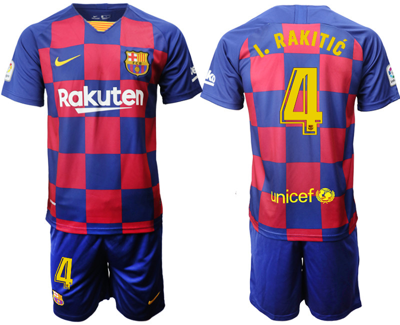 2019 20 Barcelona 4 I. RAKITIC Home Soccer Jersey