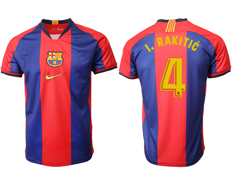 2019 20 Barcelona 4 I. RAKITIC Home Thailand Soccer Jersey