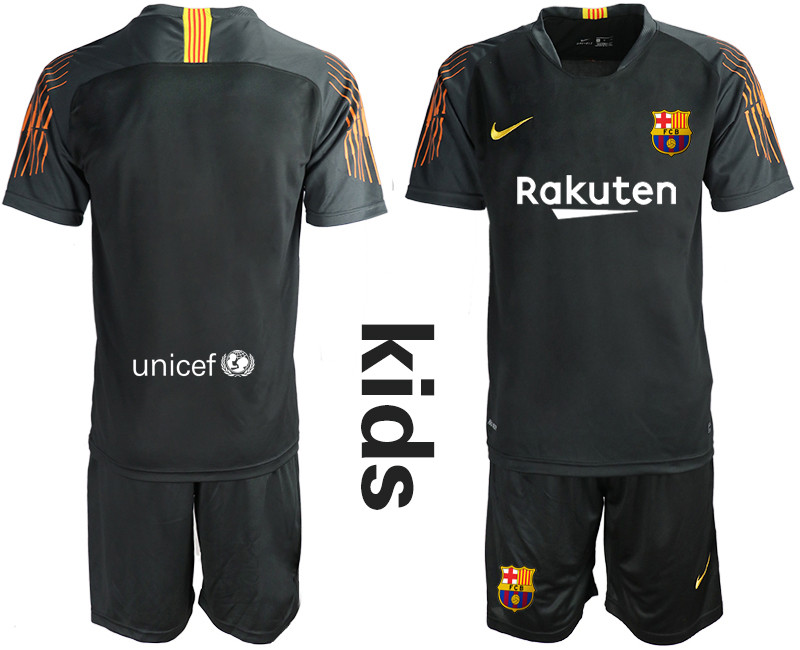 2019 20 Barcelona Black Youth Goalkeepe Soccer Jersey