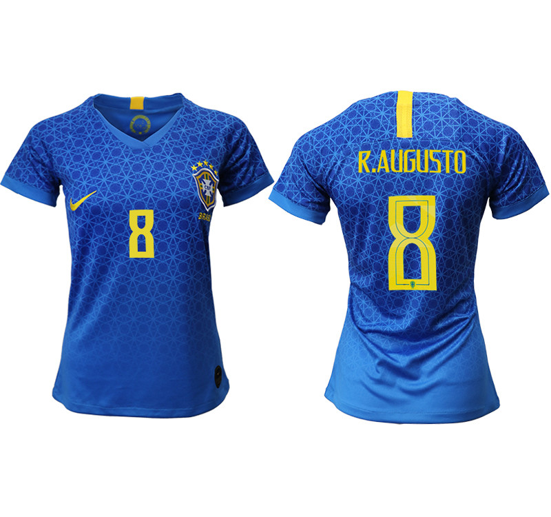 2019 20 Brazil 8 R.AUGUSTO Away Women Soccer Jersey