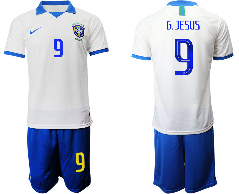2019 20 Brazil 9 G. JESUS White Special Edition Soccer Jersey