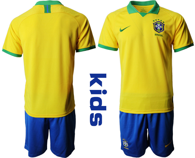 2019 20 Brazil Youth Home Soccer Jersey