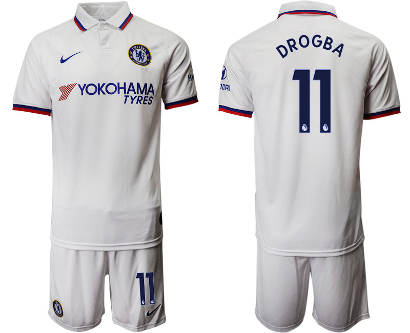 2019 20 Chelsea 11 DROGBA Away Soccer Jersey