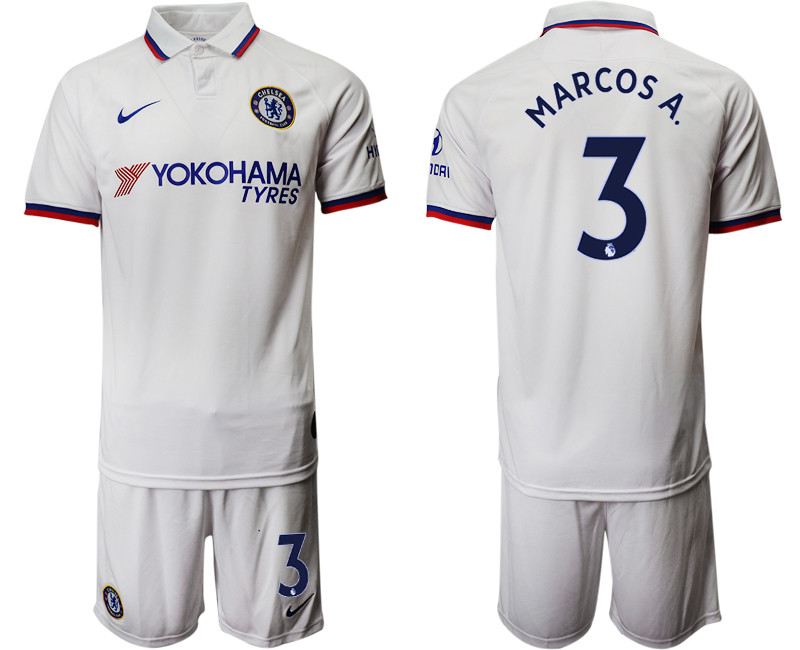 2019 20 Chelsea 3 MARCOS A. Away Soccer Jersey