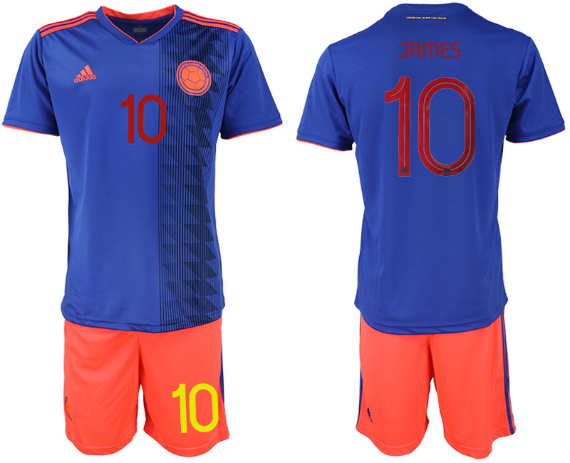 2019 20 Colombia 10 JAMES Away Soccer Jersey