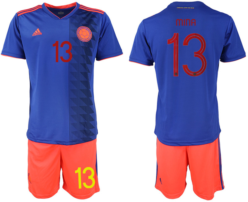 2019 20 Colombia 13 MINA Away Soccer Jersey