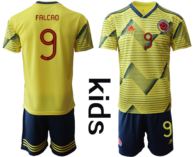 2019 20 Colombia 9 FALCAO Youth Home Soccer Jersey