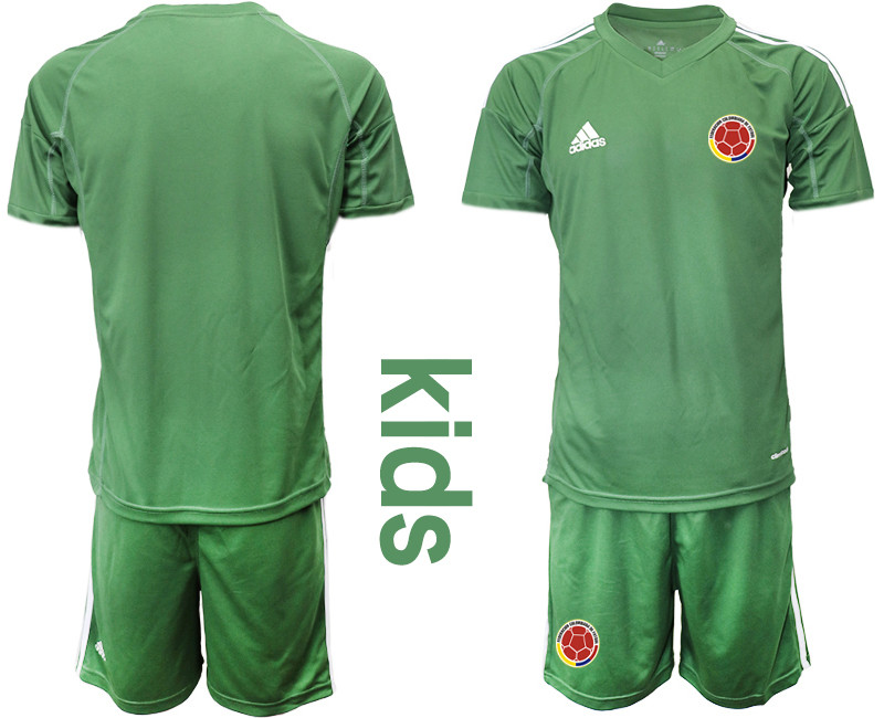 2019 20 Colombia Army Green Youth Goalkeeper Soccer Jersey