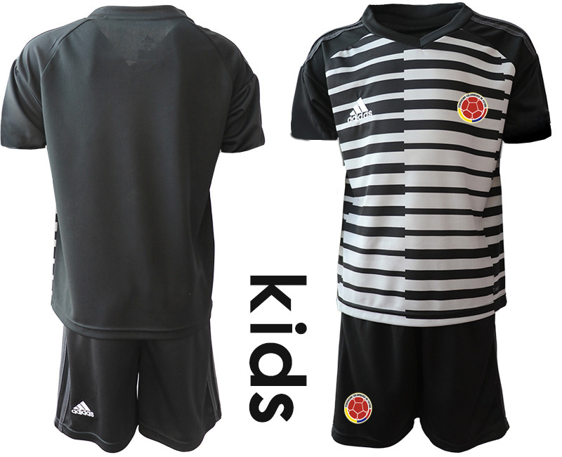 2019 20 Colombia Black Youth Goalkeeper Soccer Jersey