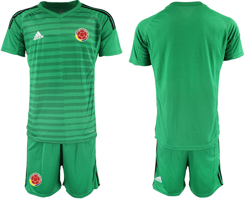 2019 20 Colombia Green Goalkeeper Soccer Jersey