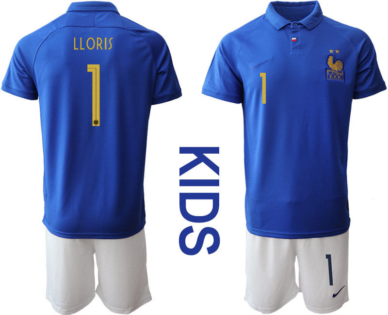 2019 20 France 1 LLORIS Youth Centenary Edition Soccer Jersey