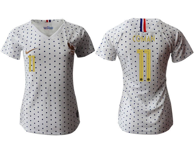 2019 20 France 11 COMAN Away Women Soccer Jersey