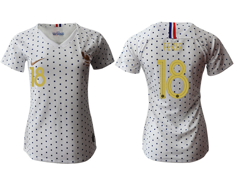 2019 20 France 18 FEKIR Away Women Soccer Jersey