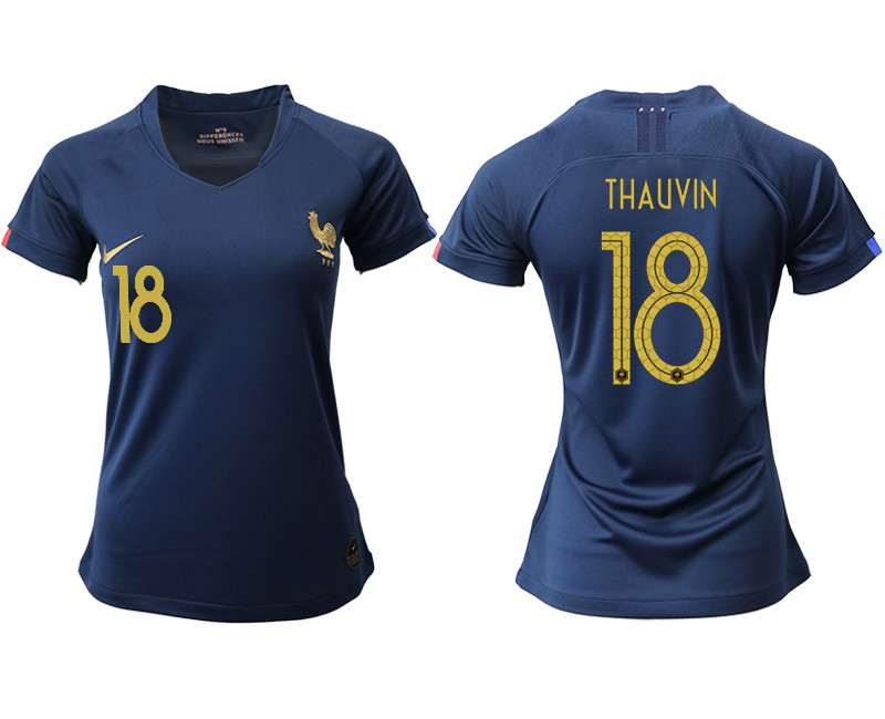 2019 20 France 18 THAUVIN Homen Women Soccer Jersey