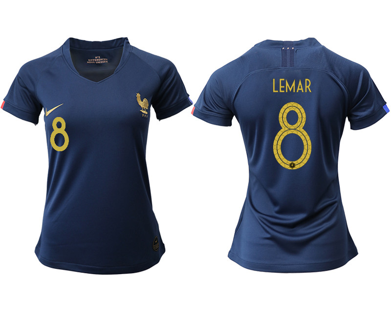 2019 20 France 8 LEMAR Homen Women Soccer Jersey