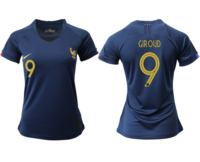 2019 20 France 9 GIROUD Homen Women Soccer Jersey