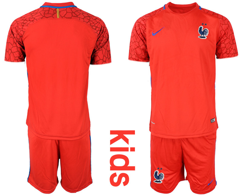 2019 20 France Red Youth Goalkeeper Soccer Jersey