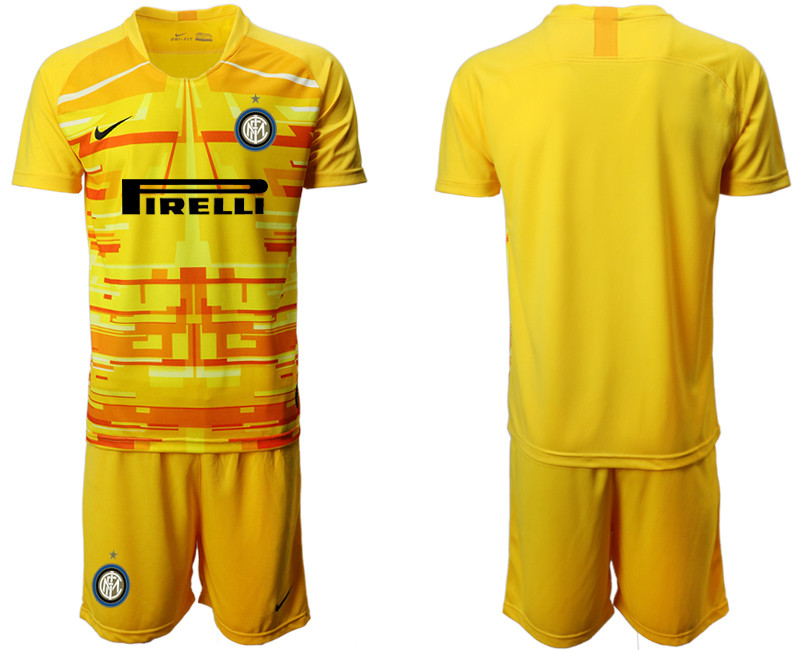 2019 20 Inter Milan Yellow Goalkeeper Soccer Jersey