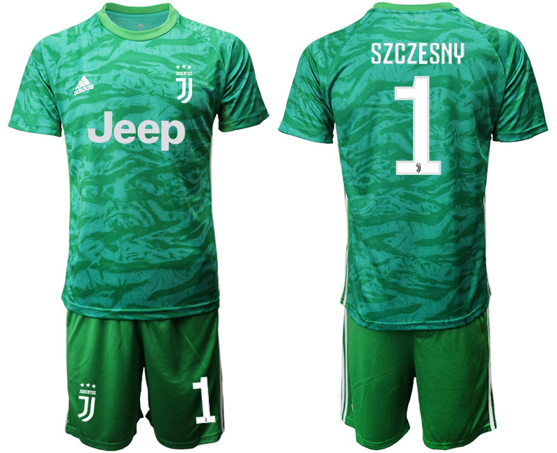 2019 20 Juventus 1 SZCZESNY Green Goalkeeper Soccer Jersey