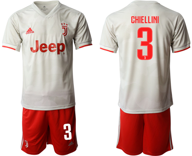 2019 20 Juventus FC 3 CHIELLINI Away Soccer Jersey