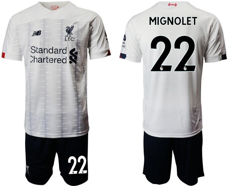 2019 20 Liverpool 22 MIGNOLET Away Soccer Jersey