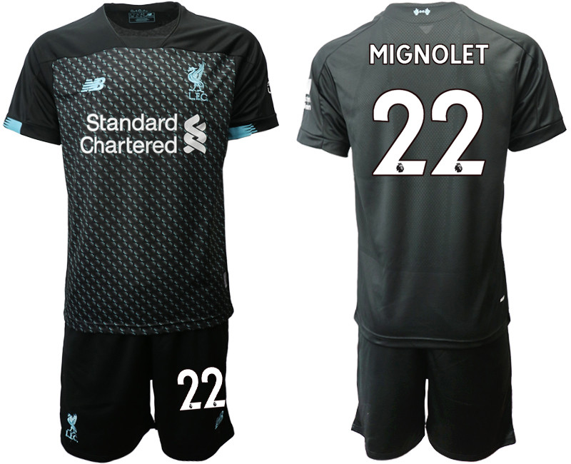 2019 20 Liverpool 22 MIGNOLET Third Away Soccer Jersey