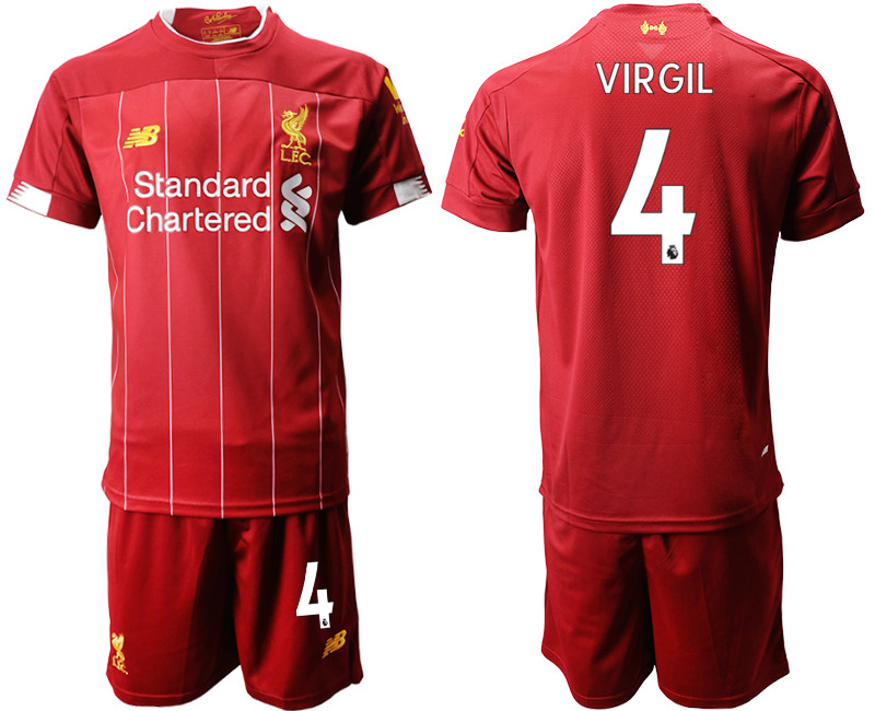 2019 20 Liverpool 4 VIRGIL Home Soccer Jersey
