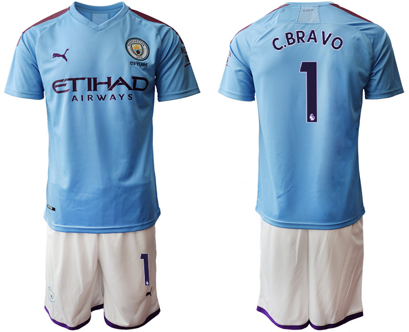 2019 20 Manchester City 1 C.BRAVO Home Soccer Jersey