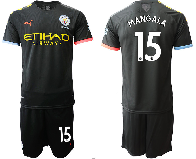 2019 20 Manchester City 15 MANGALA Away Soccer Jersey