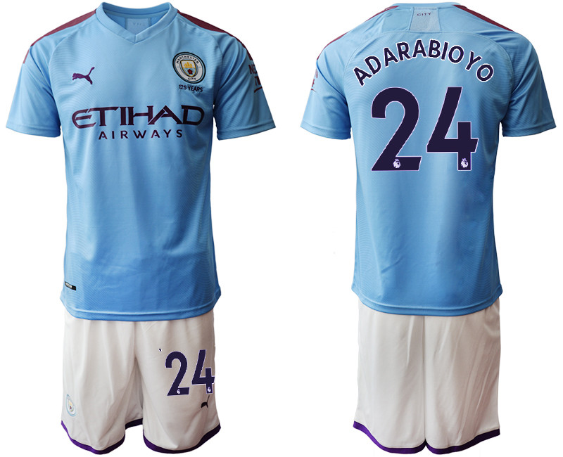 2019 20 Manchester City 24 ADARABIOYO Home Soccer Jersey