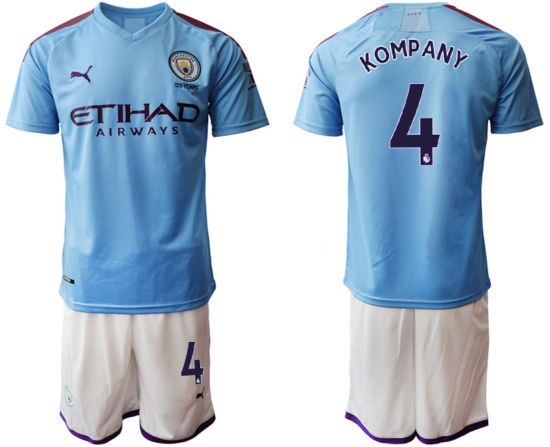 2019 20 Manchester City 4 KOMPANY Home Soccer Jersey