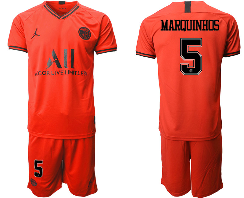 2019 20 Paris Saint Germain 5 MARQUINHOS Away Soccer Jersey